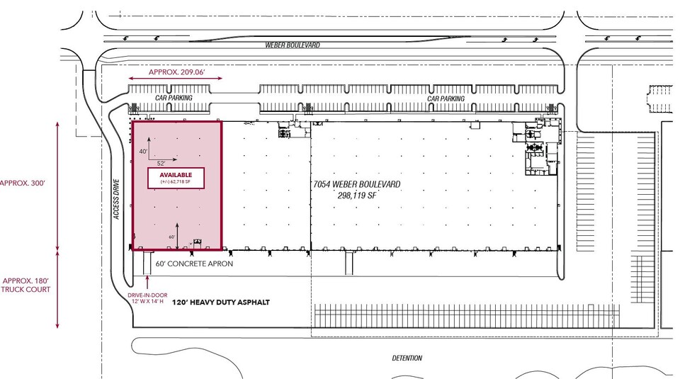 7054 Weber Blvd, Ladson, SC for lease - Floor Plan - Image 2 of 13