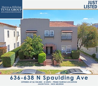More details for 636 N Spaulding Ave, Los Angeles, CA - Multifamily for Sale