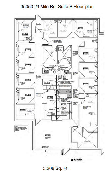 35050-35054 23 Mile Rd, New Baltimore, MI à louer Plan d  tage- Image 1 de 1