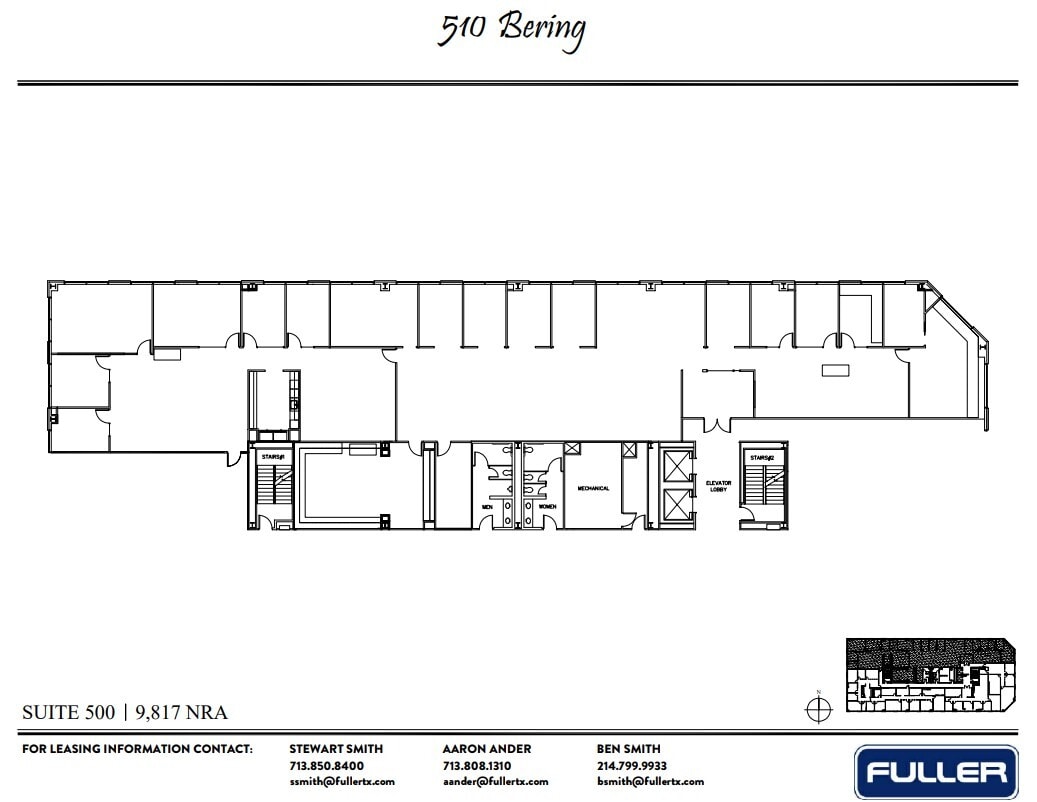 510 Bering Dr, Houston, TX à louer Plan d’étage- Image 1 de 1