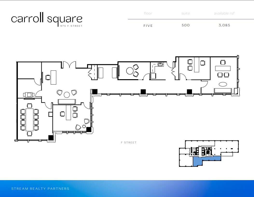 975 F St NW, Washington, DC à louer Plan d’étage- Image 1 de 1