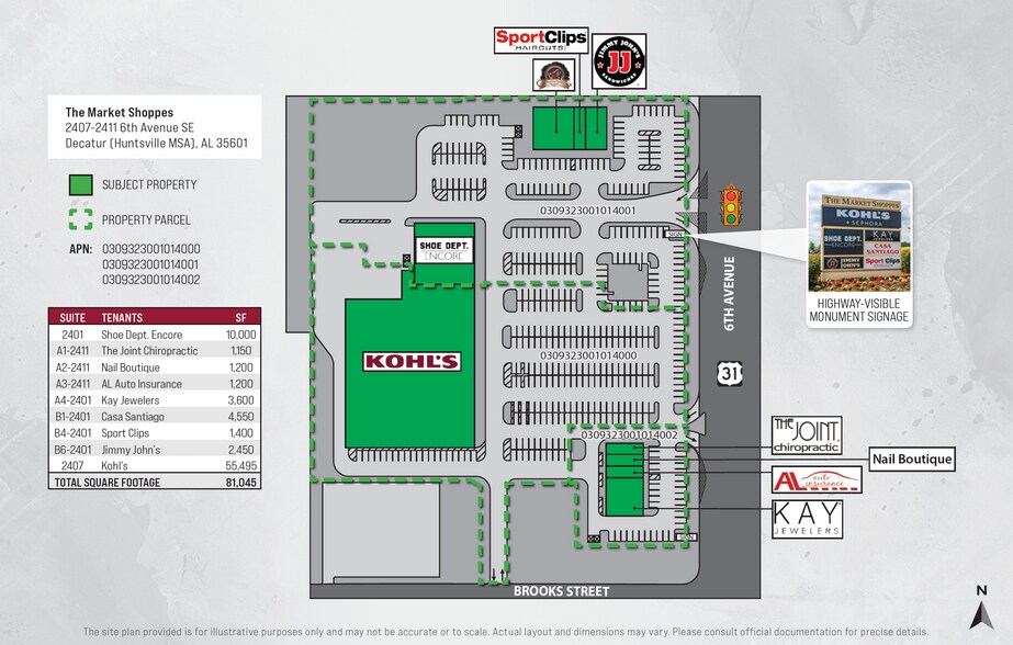 2407 6th Ave SE, Decatur, AL à vendre - Plan de site - Image 2 de 6