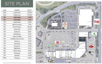 1276 Town Centre Dr, Eagan, MN à louer Plan de site- Image 1 de 1