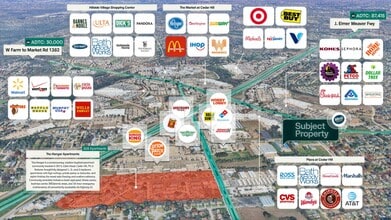 204 E Belt Line Rd, Cedar Hill, TX - AERIAL map view