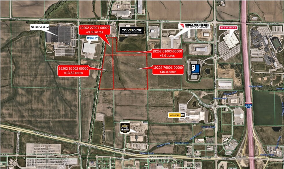 Lot 8 Innovation Dr, Cedar Rapids, IA for sale - Aerial - Image 2 of 2