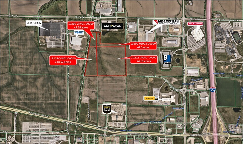 Lot 8 Innovation Dr, Cedar Rapids, IA à vendre - Aérien - Image 2 de 2