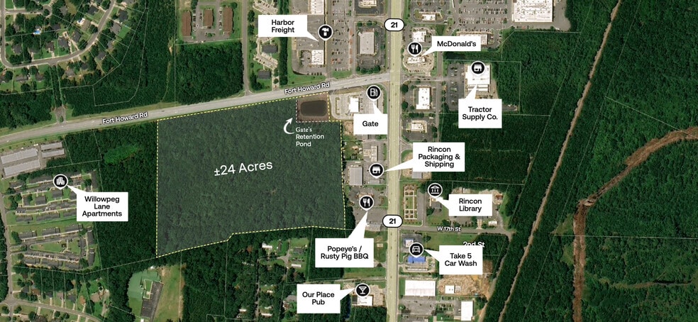 000 Fort Howard Rd, Rincon, GA for sale - Aerial - Image 1 of 4