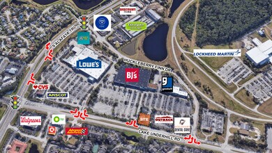12200-12206 Lake Underhill Rd, Orlando, FL - Aérien Vue de la carte
