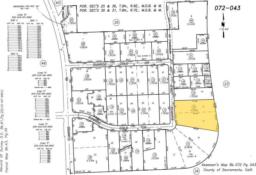 11391 Sunrise Gold Cir, Rancho Cordova, CA for lease - Plat Map - Image 2 of 6