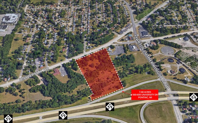 Plus de détails pour 560-600 University Dr, Pontiac, MI - Terrain à vendre