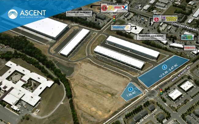 Plus de détails pour 100 Pitts School Rd, Concord, NC - Terrain à vendre