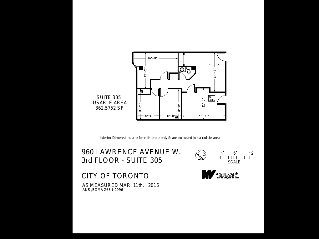 960 Lawrence Ave W, Toronto, ON à louer Plan de site- Image 1 de 1