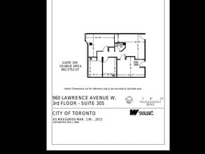 960 Lawrence Ave W, Toronto, ON à louer Plan de site- Image 1 de 1