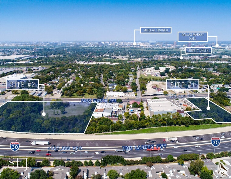 Fort Worth Ave portefeuille de 2 propriétés à vendre sur LoopNet.ca - Aérien - Image 2 de 11