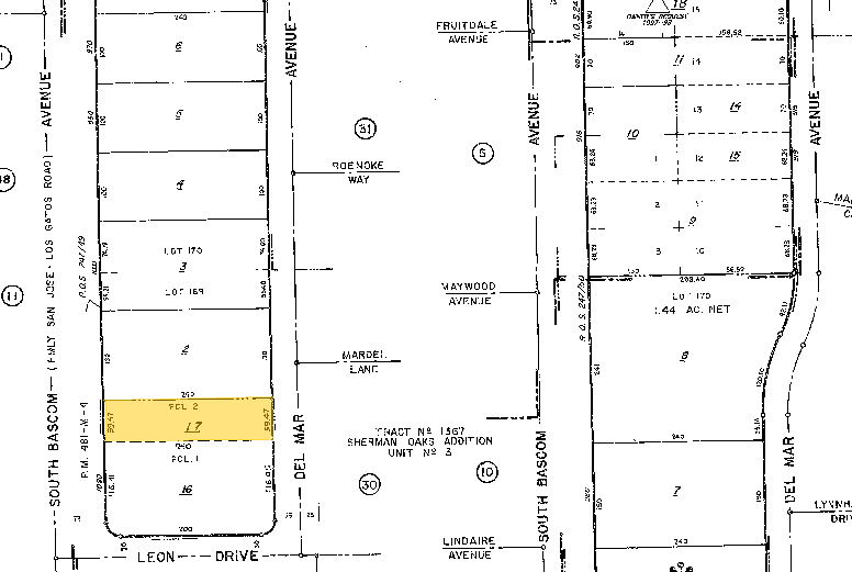 1050 S Bascom Ave, San Jose, CA for sale - Plat Map - Image 3 of 4