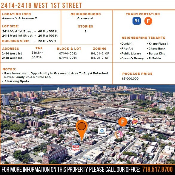 2414-2418 W 1st St, Brooklyn, NY à vendre - Photo du bâtiment - Image 2 de 6