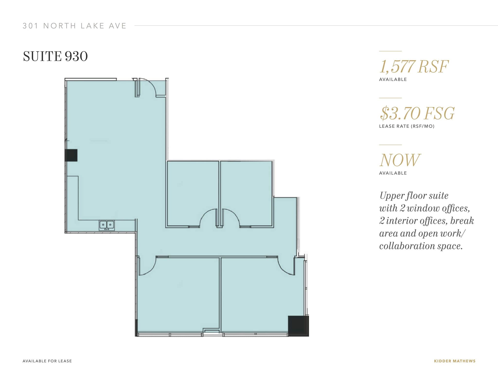 301 N Lake Ave, Pasadena, CA for lease Floor Plan- Image 1 of 1