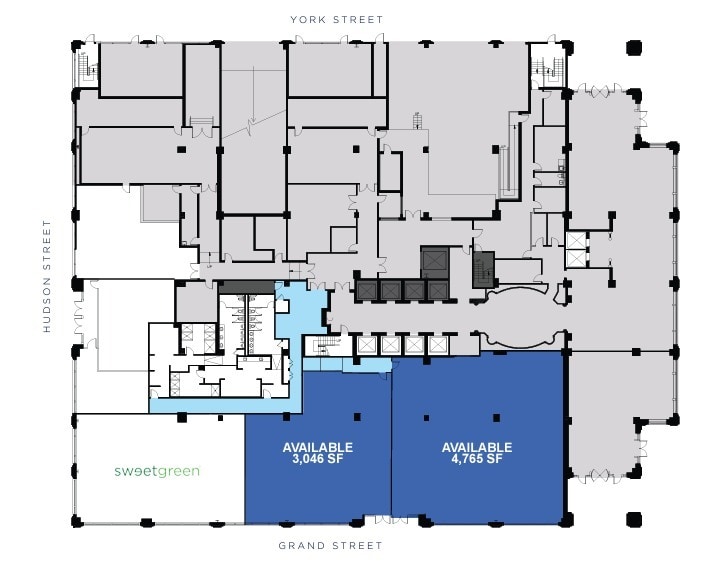 90 Hudson St, Jersey City, NJ à louer Plan d’étage- Image 1 de 1