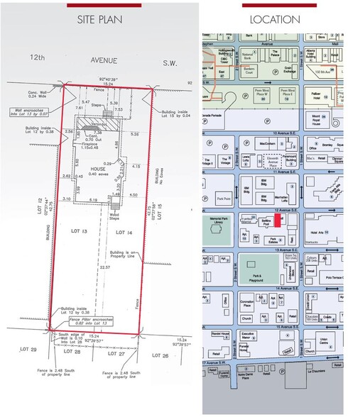 213 12th Ave SW, Calgary, AB à vendre - Plan de site - Image 3 de 3