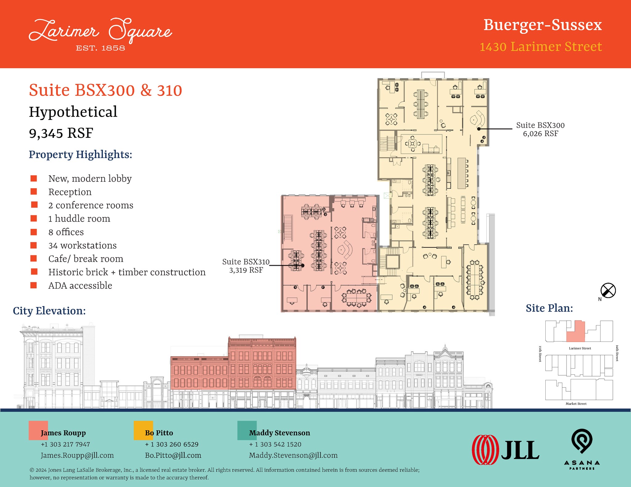 1400-1498 Larimer St, Denver, CO à louer Plan d’étage- Image 1 de 2