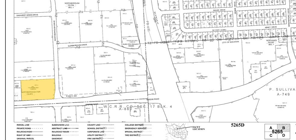 414-430 W Greens Rd, Houston, TX à louer - Plan cadastral - Image 2 de 5