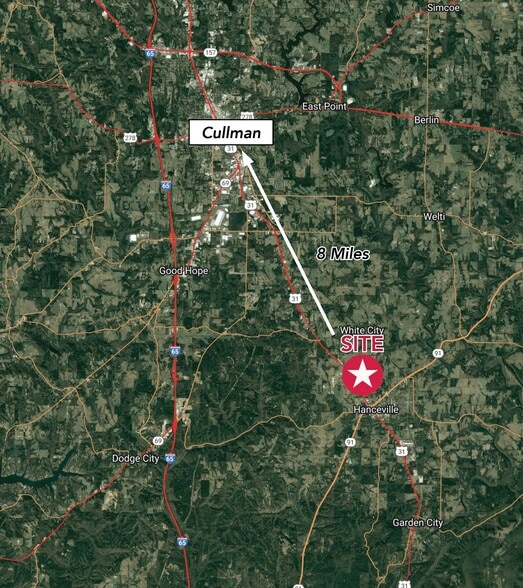 760 Main NE st, Hanceville, AL for lease - Aerial - Image 2 of 4