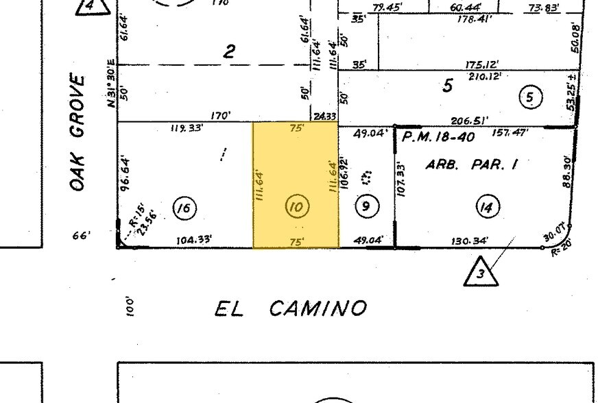 556-558 Santa Cruz Ave, Menlo Park, CA for lease - Plat Map - Image 2 of 3
