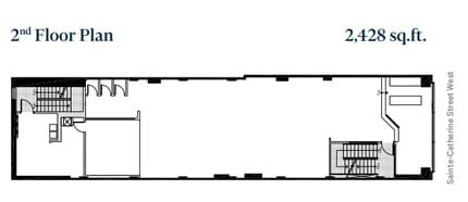 1019-1021 Rue Sainte-Catherine O, Montréal, QC à louer Plan d’étage- Image 1 de 1
