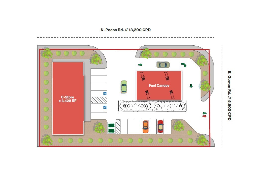 3570-3590 N Pecos Rd, Las Vegas, NV à vendre Photo du bâtiment- Image 1 de 1