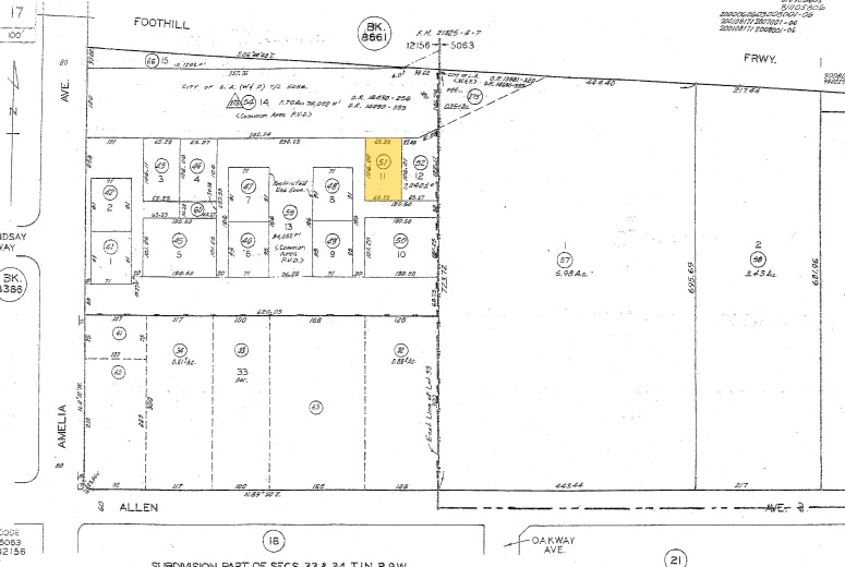 990 N Amelia Ave, San Dimas, CA for sale - Plat Map - Image 3 of 4