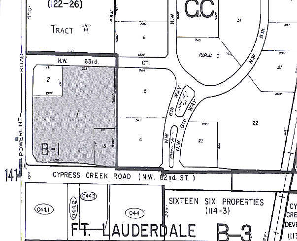 899 W Cypress Creek Rd, Fort Lauderdale, FL à louer - Plan cadastral - Image 2 de 5