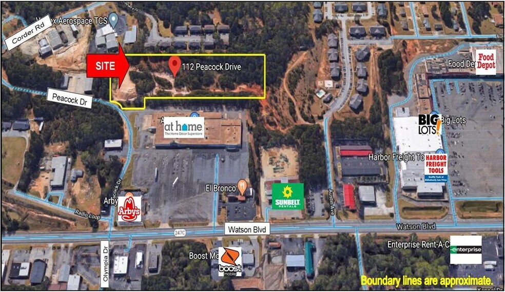 112 Peacock Dr, Warner Robins, GA à vendre - Photo du bâtiment - Image 2 de 3