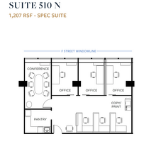 1331 Pennsylvania Ave NW, Washington, DC à louer Plan d’étage- Image 1 de 1