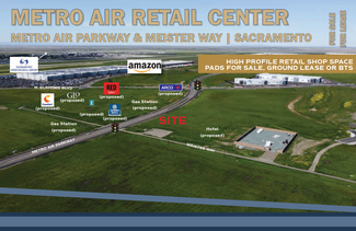 Plus de détails pour NEC Metro Air Parkway and Meister way, Sacramento, CA - Vente au détail à louer