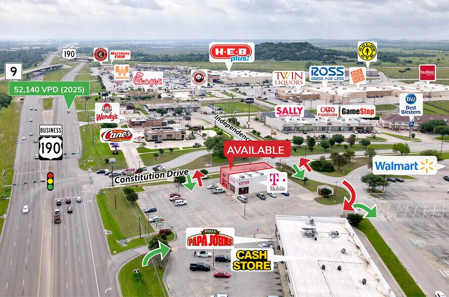 2726 E Highway 190, Copperas Cove, TX à louer - Photo du bâtiment - Image 1 de 3