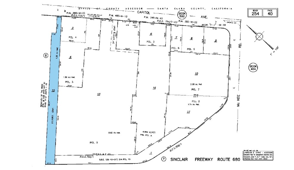 N Capitol Ave, San Jose, CA à louer - Plan cadastral - Image 2 de 2