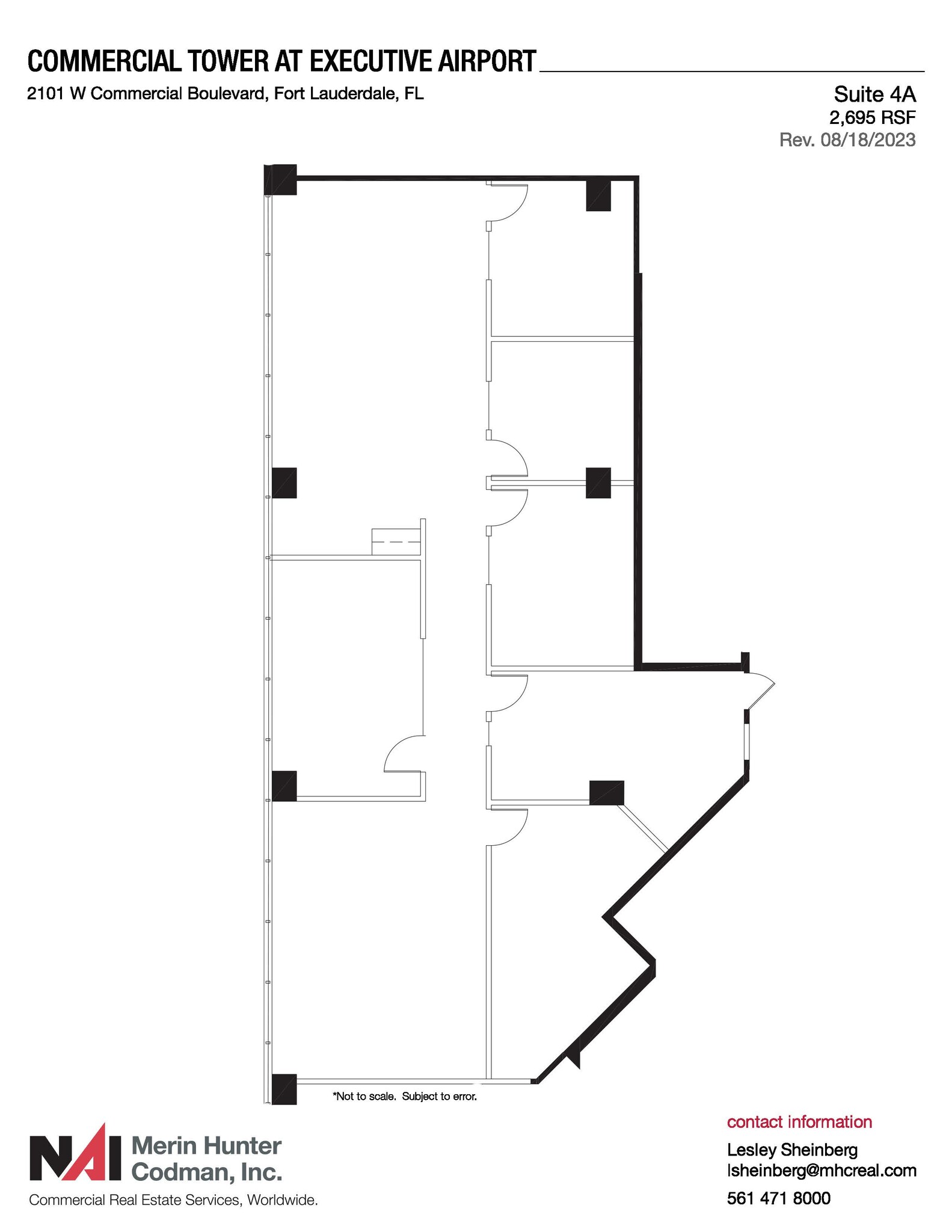 2101 W Commercial Blvd, Fort Lauderdale, FL à louer Plan d  tage- Image 1 de 3