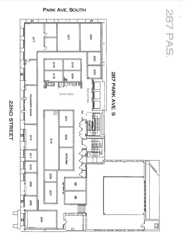 287 Park Ave S, New York, NY à louer Plan d  tage- Image 1 de 1