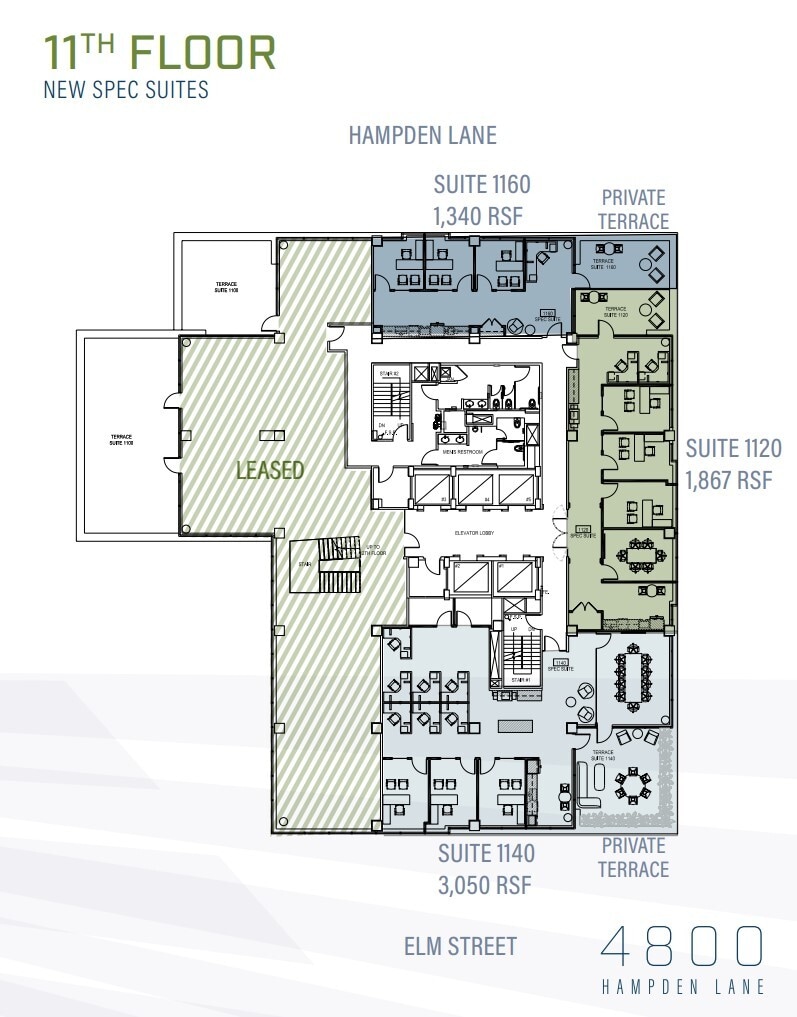4800 Hampden Ln, Bethesda, MD à louer Plan d’étage- Image 1 de 1