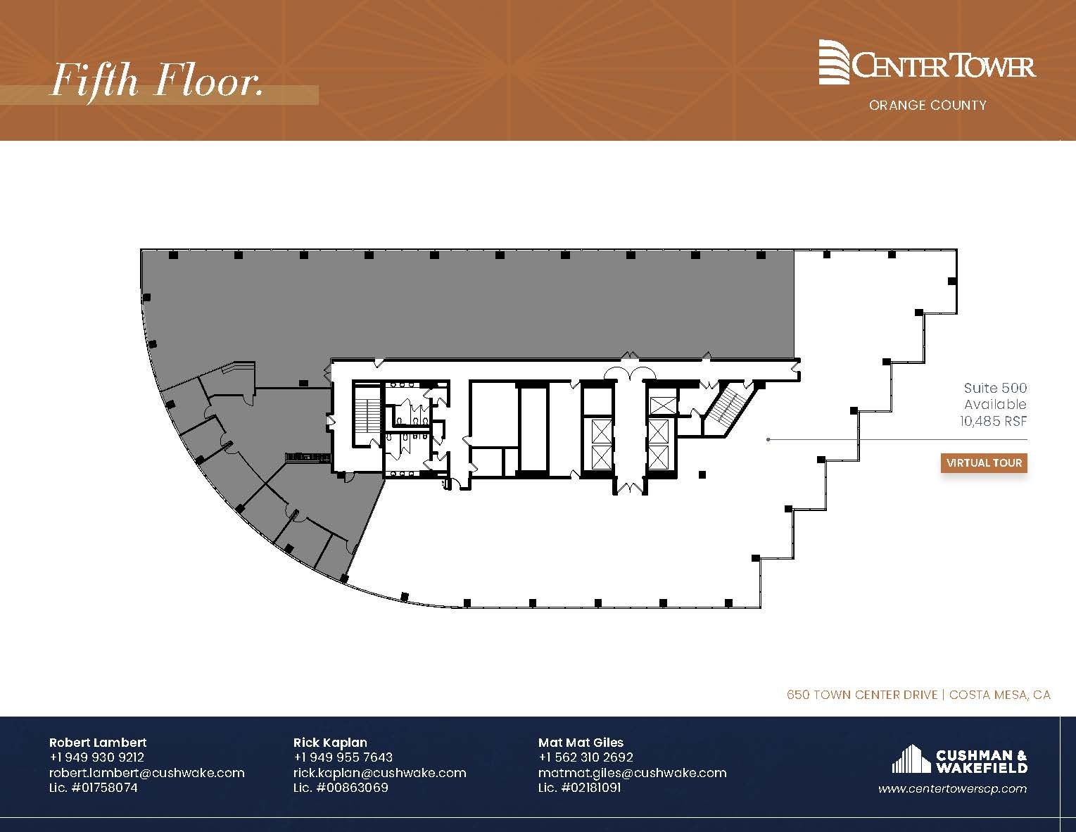 600 Anton Blvd, Costa Mesa, CA à louer Plan d’étage- Image 1 de 1