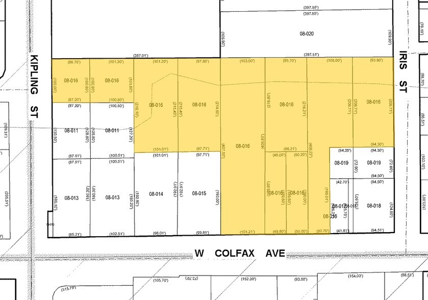 9797 W Colfax Ave, Lakewood, CO à louer - Plan cadastral - Image 2 de 4