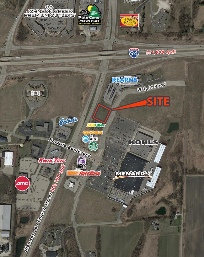 More details for 555 Wright Rd, Johnson Creek, WI - Retail for Lease