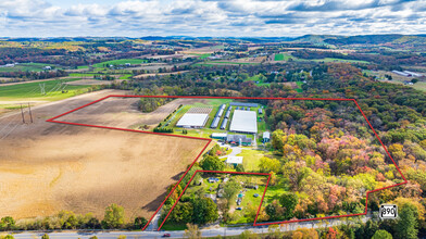 Sunbury, PA - AÉRIEN  Vue de la carte