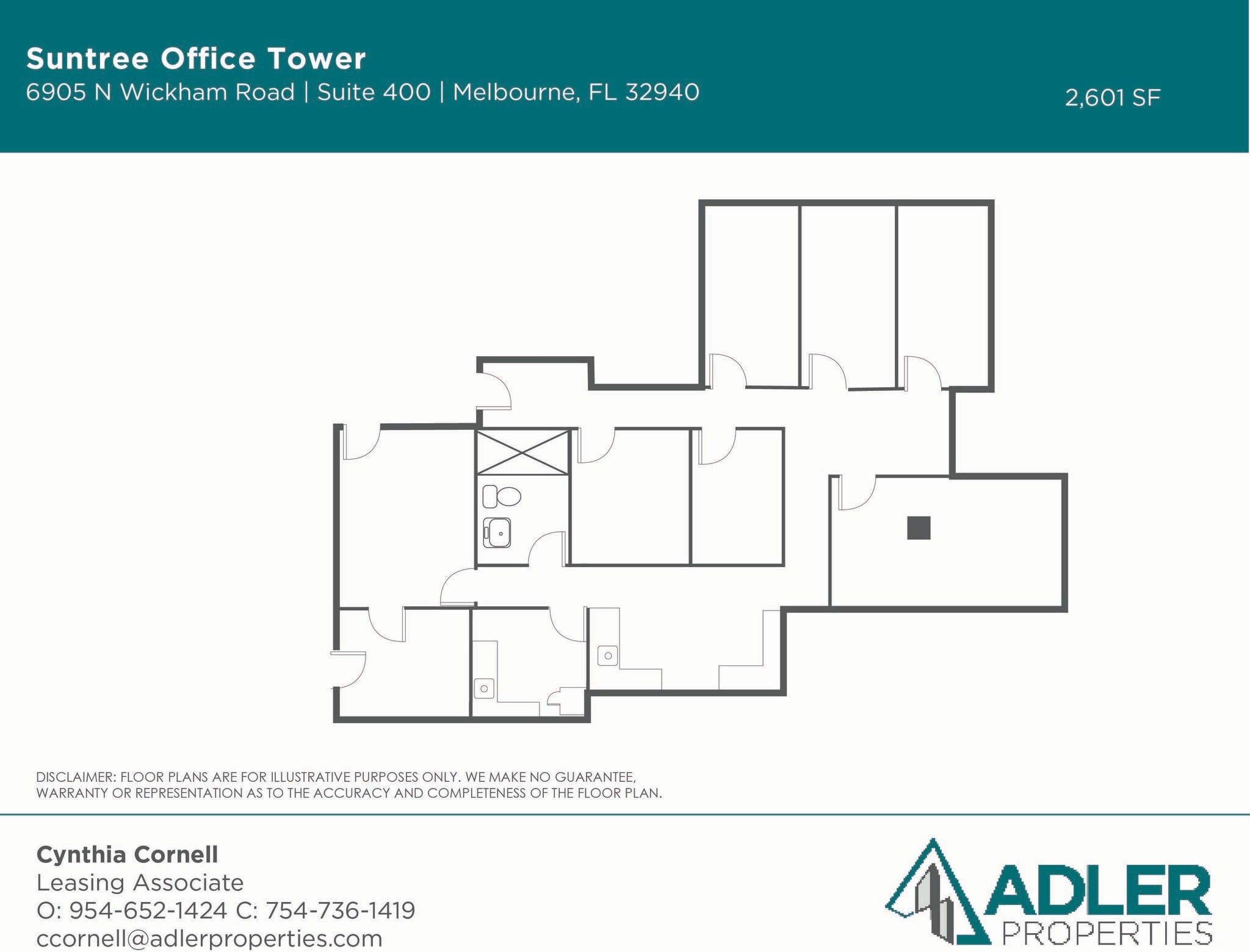 6905 N Wickham Rd, Melbourne, FL à louer Plan d’étage- Image 1 de 1