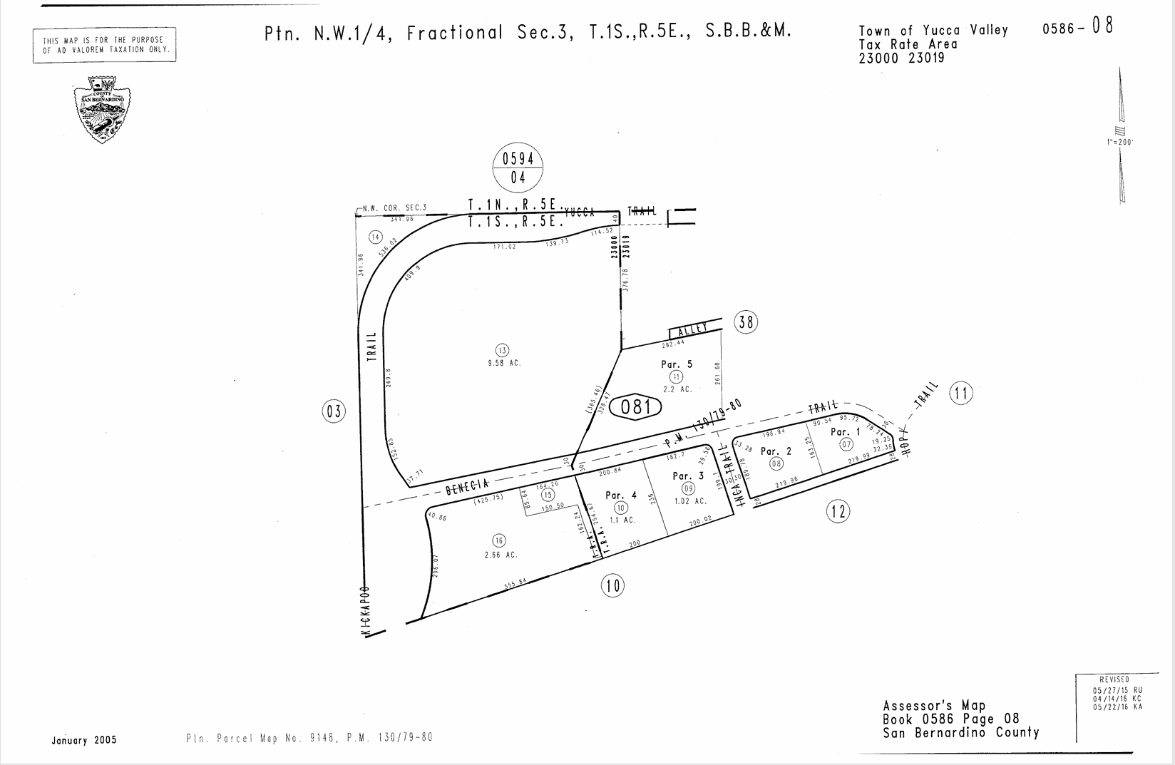 Benicia Trl, Yucca Valley, CA for sale Plat Map- Image 1 of 2