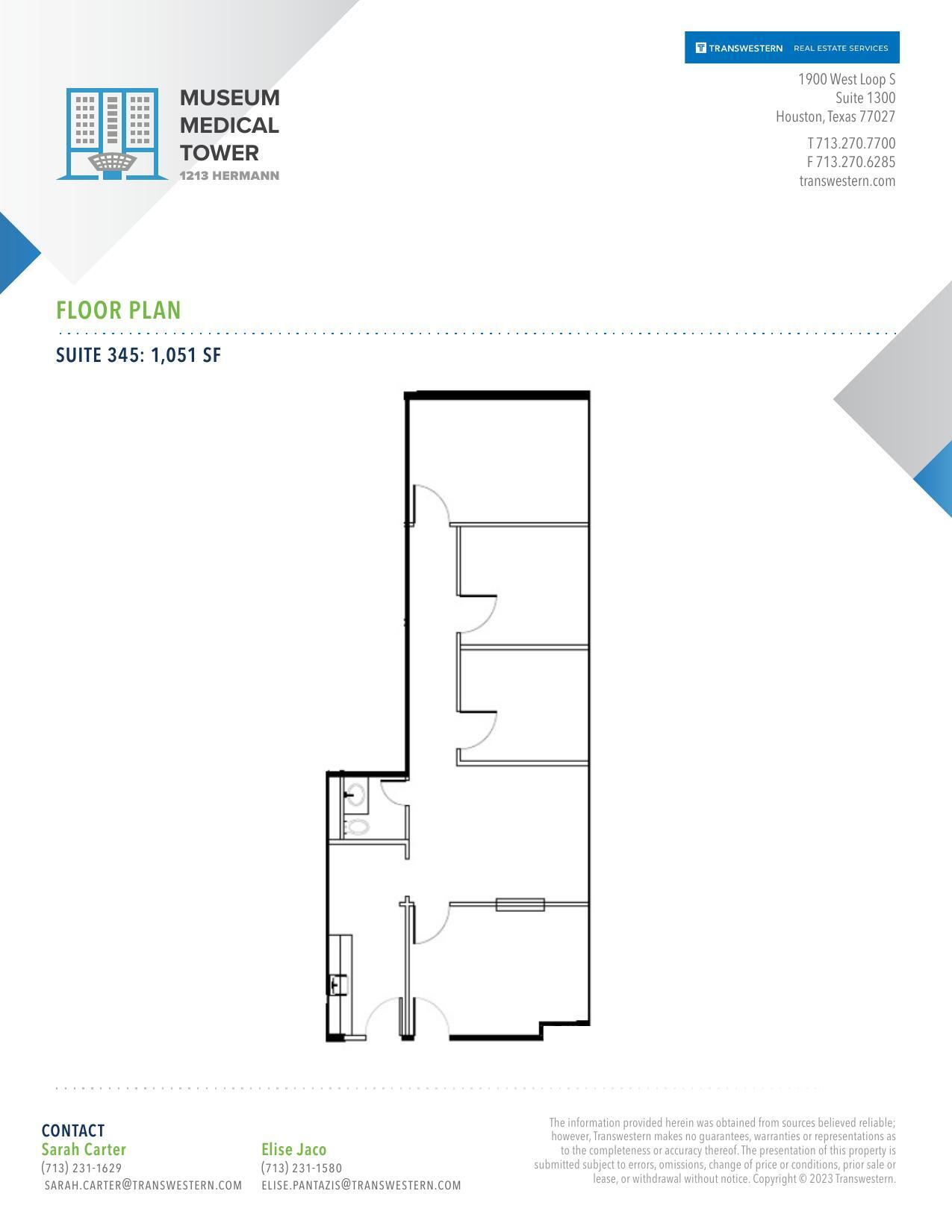 1213 Hermann Dr, Houston, TX for lease Floor Plan- Image 1 of 2