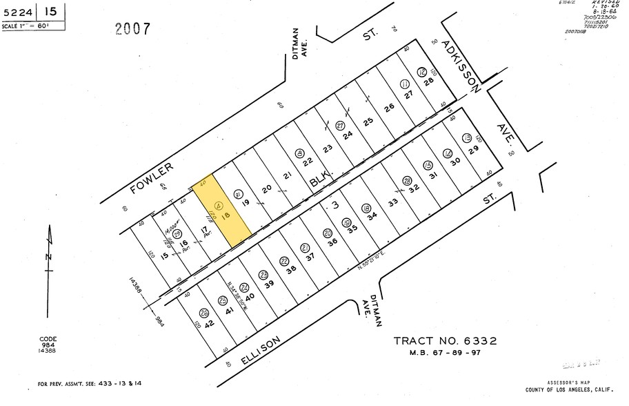 3330 E Fowler St, Los Angeles, CA à louer - Plan cadastral - Image 3 de 17