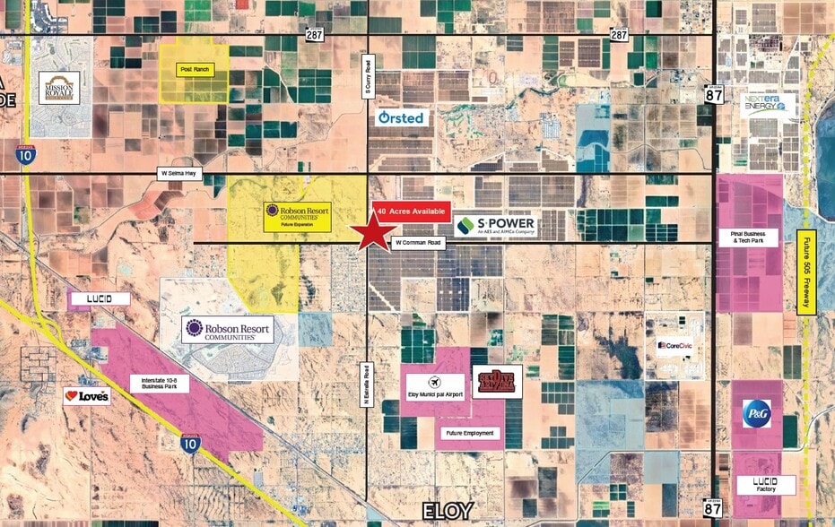 NEC Curry Rd & Cornman Rd, Eloy, AZ à vendre - Aérien - Image 3 de 3