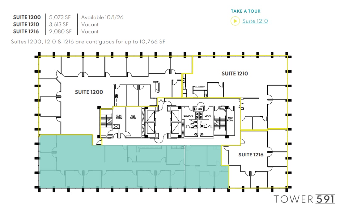 591 Camino de la Reina, San Diego, CA for lease Floor Plan- Image 1 of 1