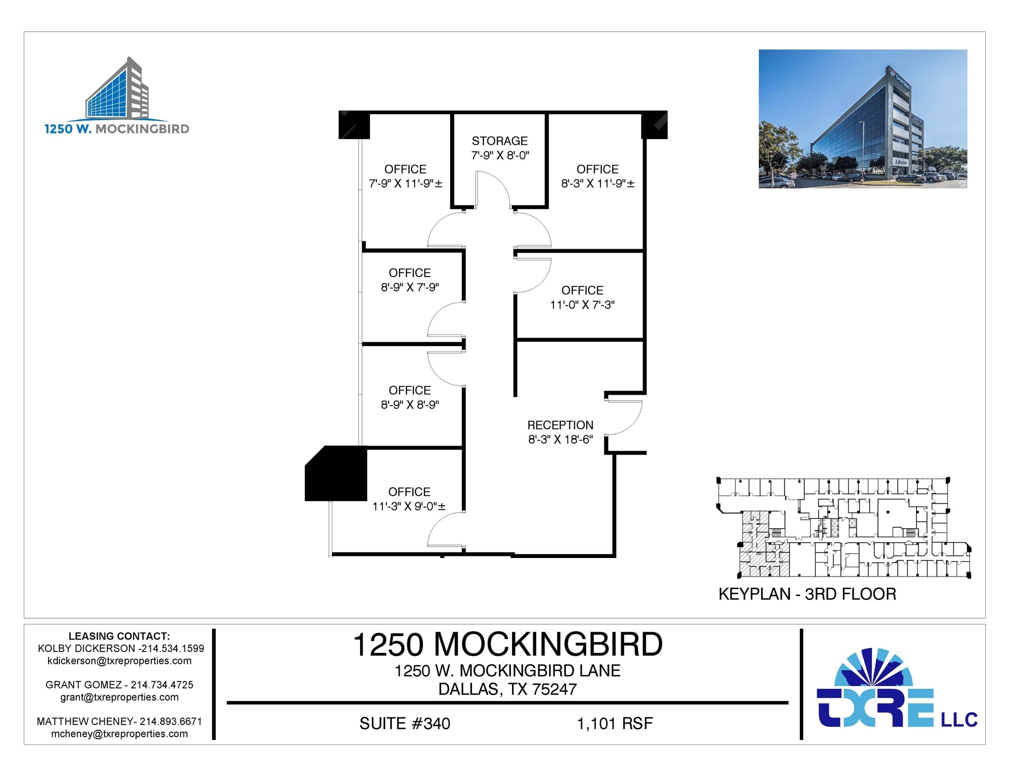 1250 W Mockingbird Ln, Dallas, TX à louer Plan d’étage- Image 1 de 1